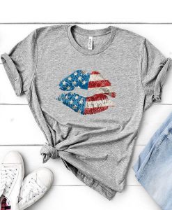 Patriotic Lips Sexy Tshirt FD27J0