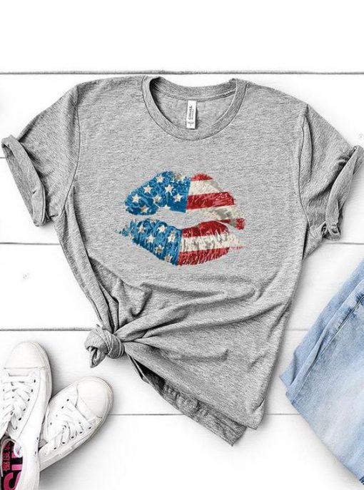 Patriotic Lips Sexy Tshirt FD27J0