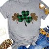 Plaid Leopard Tshirt EL30J0