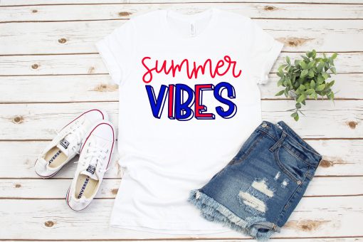 Summer Vibes Design T Shirt SR18J0