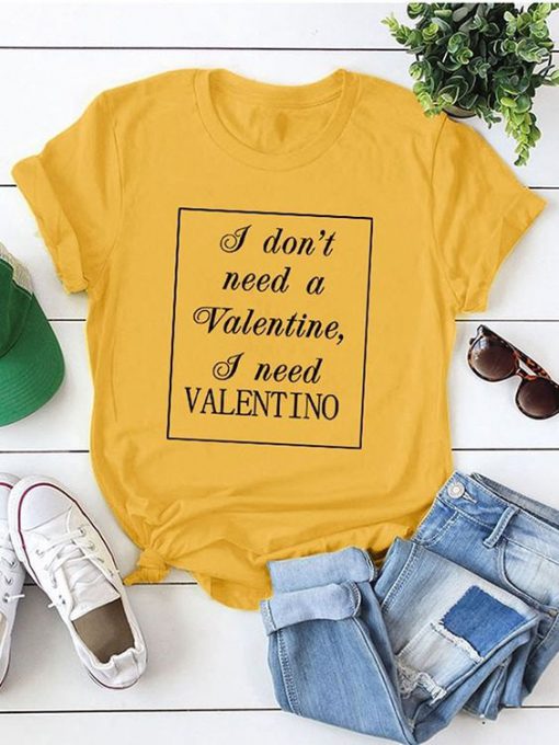 Valentine Letter Print T-shirt SR18J0