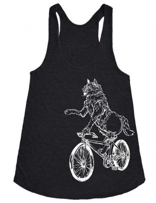 Wolf On a Bicycle Tanktop FD20J0