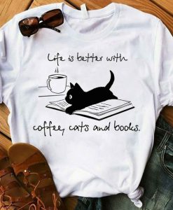 Coffee cats T shirt SR6F0