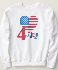 USA Flag Heart Sweatshirt EL6F0