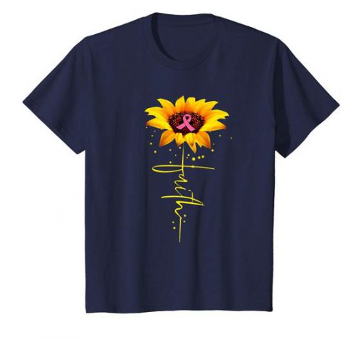 Pink Ribbon Sunflower T-Shirt AF24M0