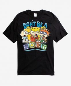 Rugrats Don't Be a Baby Black T-Shirt AF24M0