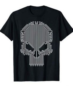 Circuit Board Hacker Skull Tshirt YT13A0