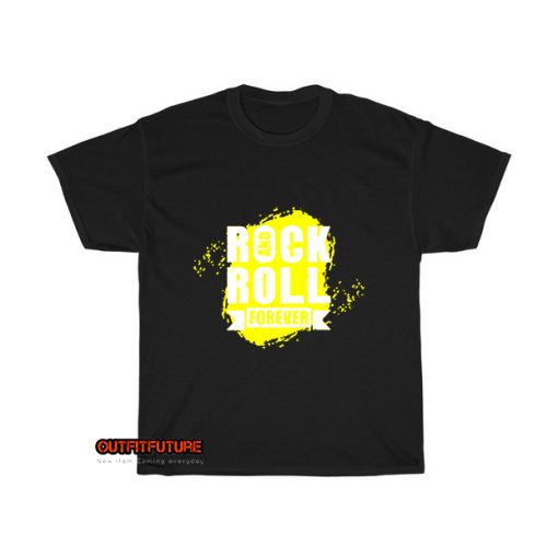 Rock and roll forever typography T-Shirt EL13D0