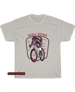 Skull riding racing bicycle T-Shirt EL13D0