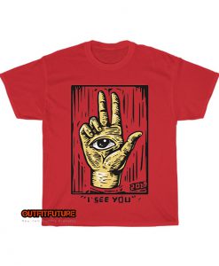 demon hand linocutT-Shirt EL5D0
