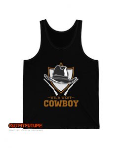 illustration-of-a-cowboy-with-a-shield-and-headgear-Tank Top EL24D0