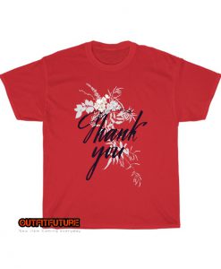 thank-you-typography-with-flowers-around-T-Shirt EL24D0