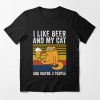 Beer And My Cat T-shirt SD18F1