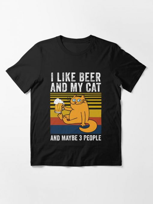 Beer And My Cat T-shirt SD18F1