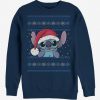 Stitch Wearing Santa Hat Crew Sweatshirt FA23F1