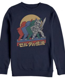 Nintendo Zelda Retro Link Kanji Sweatshirt AG30MA1