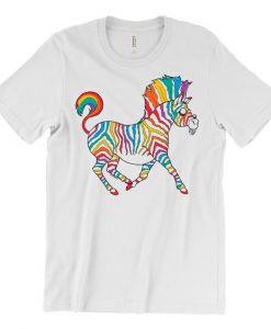 Rainbow Zebra T-shirt SD5MA1