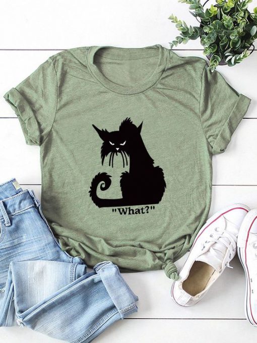 Cat What T-Shirt SR29A1