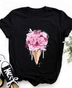 Floral Ice Cream T-Shirt SR29A1