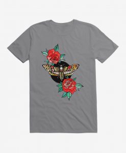 BUtterfly Rose Aesthetic T-Shirt