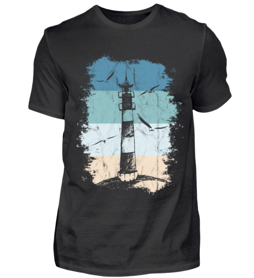 Retro Leuchtturm Ostsee Nordsee Geschenk T-Shirt AL12JL2