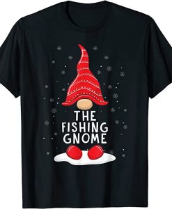 Funny The Fishing Gnome Christmas Pajamas Xmas Holiday T-Shirt AL21AG2