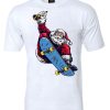 santa claus riding skateboard T-shirt
