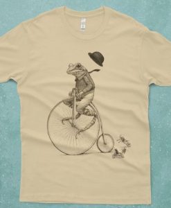 Frog on Bike T-shirt HD