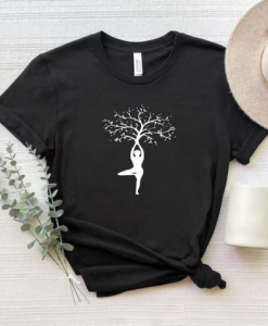 Yoga Namaste Tree T-Shirt HD